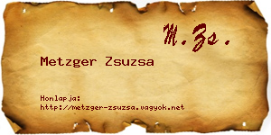 Metzger Zsuzsa névjegykártya