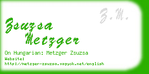 zsuzsa metzger business card